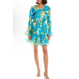 NWT Flora Bea NYC Monel Dress in Blue Antigua Island Color Size XL